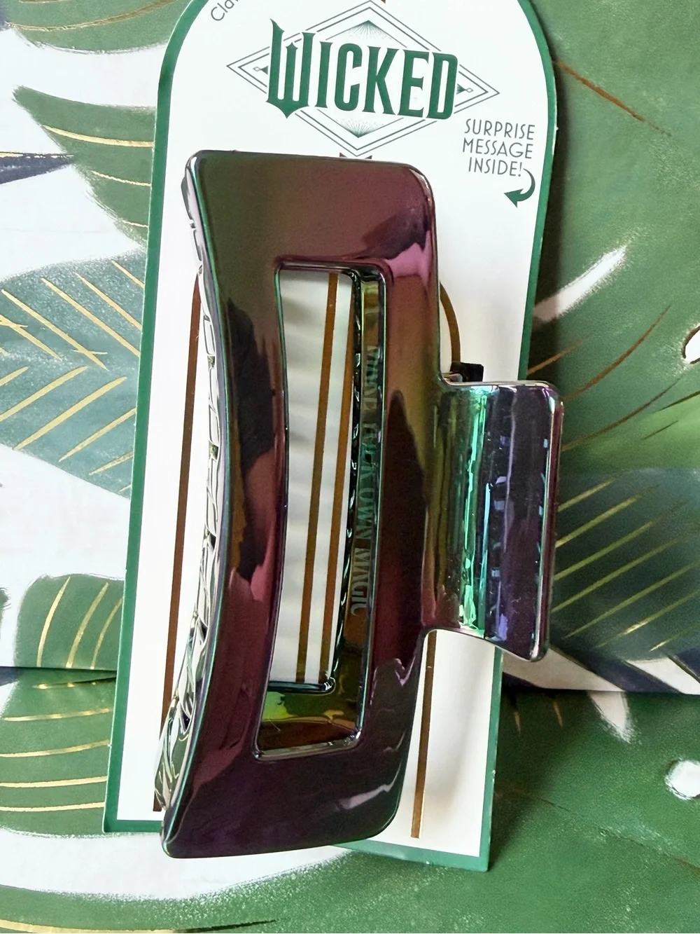 Scünci Wicked Elphaba Iridescent Claw Hair Clip Make Your Own Magic NWT